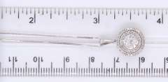 Sparkling White Gold Diamond Cluster Pendant on Chain Necklace