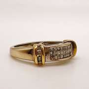 14kt Solid Gold & Diamond Band Ring
