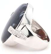 8.75ct Oval Opal and 0.25ctw Diamond Ring in 14K