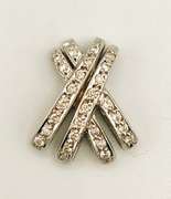 14k White Gold Pendant with Diamond Accents