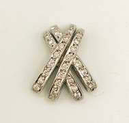 14k White Gold Pendant with Diamond Accents
