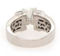 JB Star 3.86ctw Round Baguette and Marquise Diamond Engagement Ring in Platinum