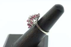 14kt Solid White Gold, Ruby, & Diamond Ring