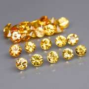 Glittering 2.77ct set of golden Songean Sapphires