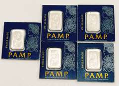 5 one gram Platinum bar