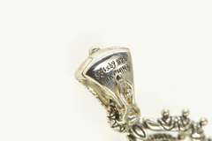 Sterling Silver Elaborate Amethyst Turquoise Skeleton Key 14K Pendant