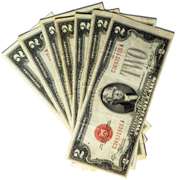 7 Different $2 Red Seal US Notes