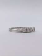 14kt Solid White Gold & Diamond Band Ring