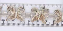 Vintage 925 Sterling Silver Filigree Butterfly Link Bracelet
