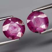Stunning 6.78ct pinkish violet unheated Ruby pair