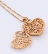 925 Sterling Silver Heart Shaped Locket Pendant on Chain