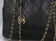 Vintage Black Lambskin Chanel Bag