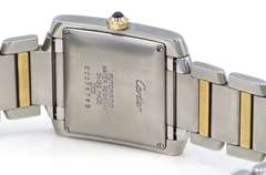 Cartier Tank Francaise 2302 Two Tone White Dial Ladies Watch
