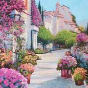 Blissful Burgundy by Behrens (1933-2014)