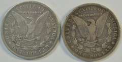 Scarce 1878-CC & 1890-CC Morgan Silver Dollar. Circs