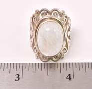Moonstone Set In Sterling Silver Ring