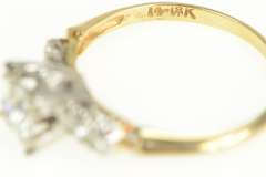 14K Yellow Gold 0.80 Ctw 1940's Diamond Classic Engagement Ring