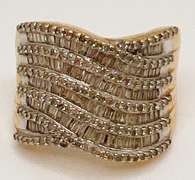 14kt Solid Yellow Gold Diamond Band Ring