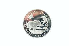 100 Shillings Somali Republic Silver Coin with African Elephant