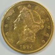 Prooflike near Mint 1894-S US $2.50 Liberty Gold Piece. Real flashy