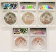5 MS70 ASE silver coins