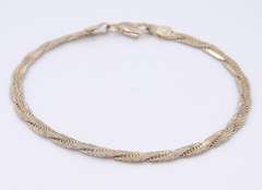Vintage Italian 925 Sterling Silver Twisted Bracelet