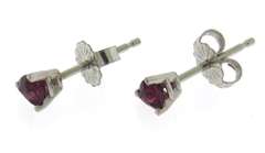 White Gold .65ct Trillion Pink Spinel Stud Earrings