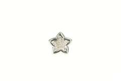 14K White Gold Pave Diamond Cluster Star Single Stud Earring