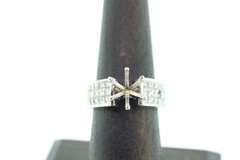 14kt Solid White Gold & Diamond Semi-Mount Ring Setting