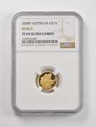PF69 UCAM 2008-P Australia $15 Gold Koala 1/10 Oz. .999 Fine Gold NGC