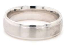 Simon G Brushed Wedding Band Ring in 14K