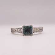 Rare Tourmaline & Diamond Ring in 14kt Solid Gold