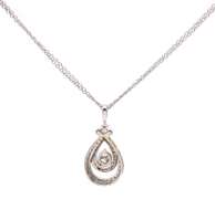 Eyecatching White Gold 1.25ct Diamond Pendant on Chain