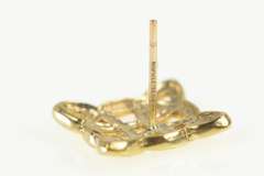 9K Yellow Gold Square Celtic Knot Trad. Irish Single Stud Earring