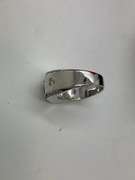 CERTIFIED MENS 14K WHITE GOLD AND DIAMOND RING