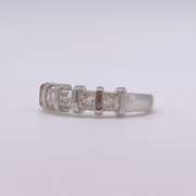 14kt Solid White Gold & Diamond Ring