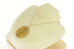 18K Yellow Gold 3D Elaborate Woven Spider Web Halloween Charm/Pendant