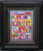 Extremely Rare and large original painting by Peter Max. "Liberty and Justice for all"