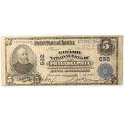 $5 Girard Natl Bank of Philadelphia 1902 Series National Note