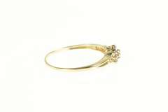 10K Yellow Gold Tanzanite Flower Diamond Cluster Statement Ring