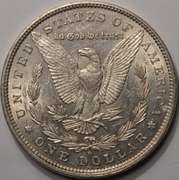1890-O Morgan Silver Dollar Lustrous BU.