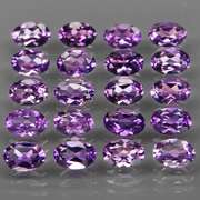 Glittering 8.43ct 6x4mm real Bolivian Amethyst set