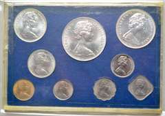 9 Piece Bahamas 1969 Unc Set