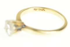 14K Yellow Gold 0.75 Ct Diamond Solitaire Classic Engagement Ring
