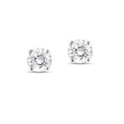 Created White Sapphire Stud Earrings in Sterling Silver
