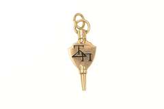 10K Yellow Gold Victorian Tau Delta Pi Enamel Fraternity Charm/Pendant