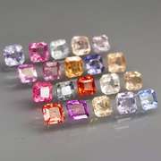 Glittering UNHEATED 20 piece 4.80ct fancy color Sapphire set
