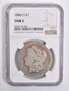 FAIR 2 1886-O Morgan Silver Dollar NGC Lowball Low Ball