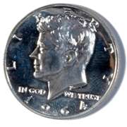 Sharp 1964 Accented Hair Kennedy Half Dollar