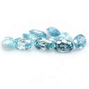 Brilliant 7.89ct sky blue Zircon set